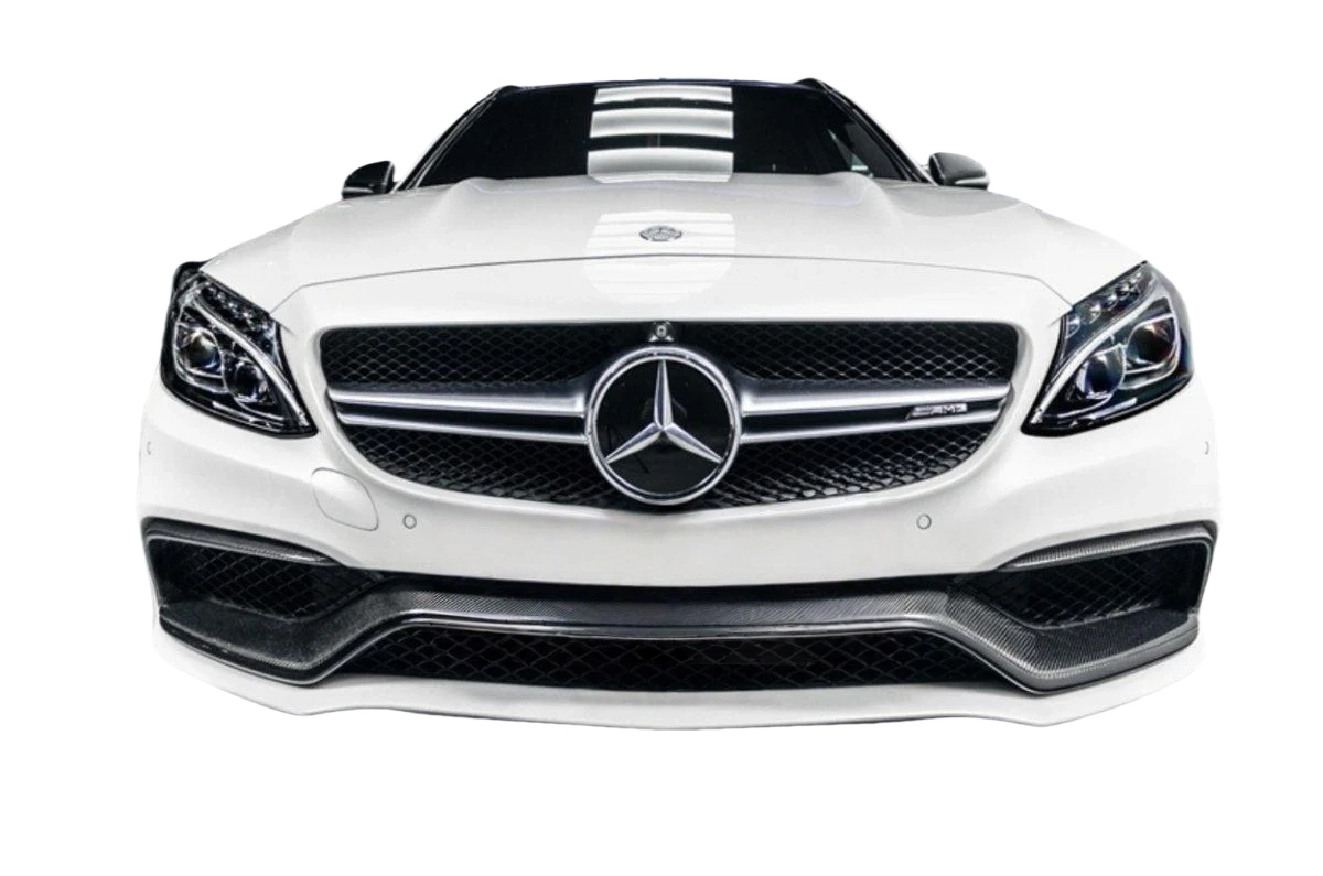 OEM Style Carbon Fiber Front Bumper Trim Lower Grill Surround for W205 C63 C63S AMG Sedan Coupe 2015