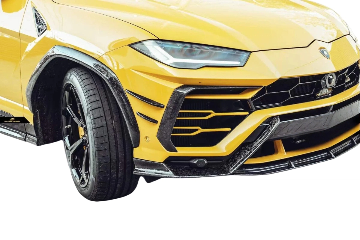 FD Carbon Fiber FRONT BUMPER CANARDS 6 PCS FOR Lamborghini Urus