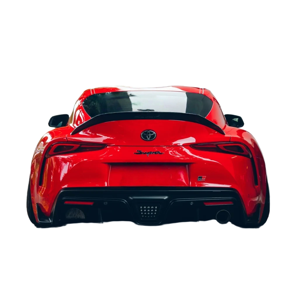 Carbon Fiber High Kick Rear Lip Spoiler for A90  A91 Toyota GR Supra